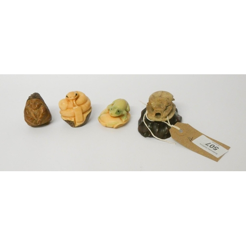 507 - Four various Netsuke type figures