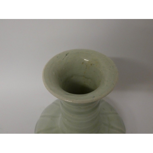 547 - A pale green Chinese vase, approx 6