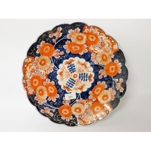 551 - A Japanese Imari charger, 13 1/2