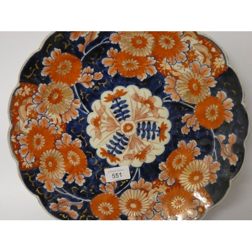 551 - A Japanese Imari charger, 13 1/2