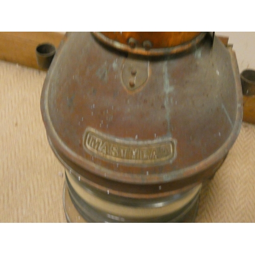 813 - Victorian copper mast head ships lamp