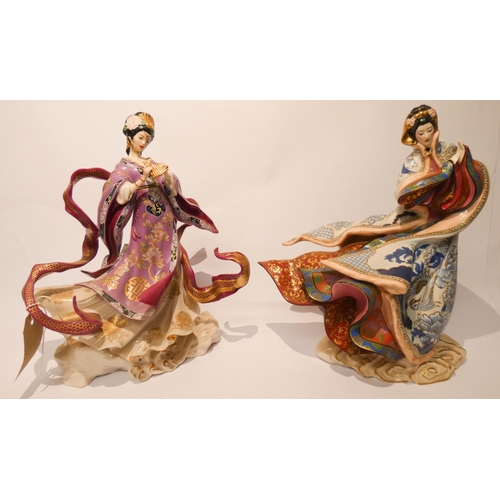 503 - Two Franklin Mint Limited Edition figure ornaments by Caroline Young 'The Dragons Kings Daughter' an... 