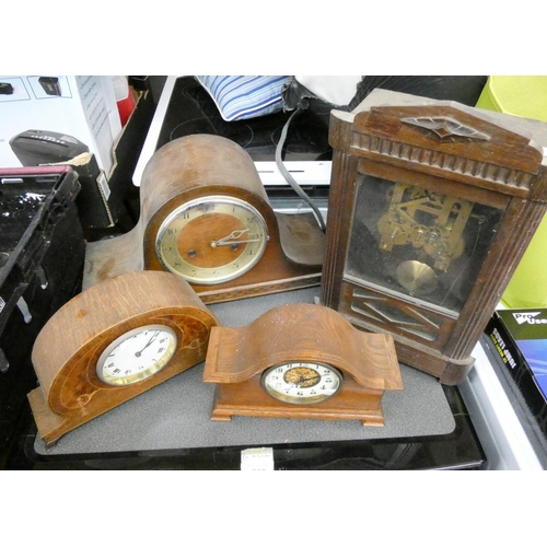 347 - Approximately six clocks - bought as seen