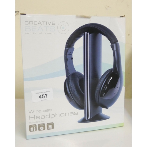 457 - Pair of new Creative Beats wireless headphones