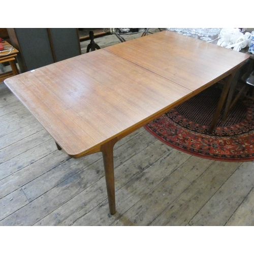 93 - A 1970's Mackintosh teak extending dining table with centre leaf, 5'3 x 3' plus the leaf