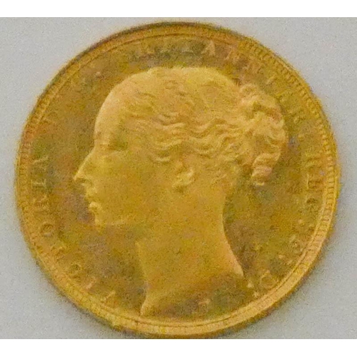 601 - Victorian gold sovereign, Melbourne mint - 1886