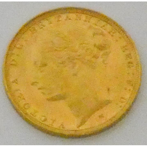 601 - Victorian gold sovereign, Melbourne mint - 1886