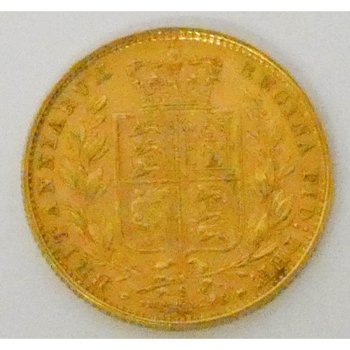 603 - Victorian gold sovereign, shield back Sydney mint - 1878