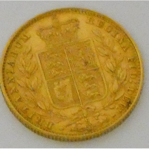 603 - Victorian gold sovereign, shield back Sydney mint - 1878