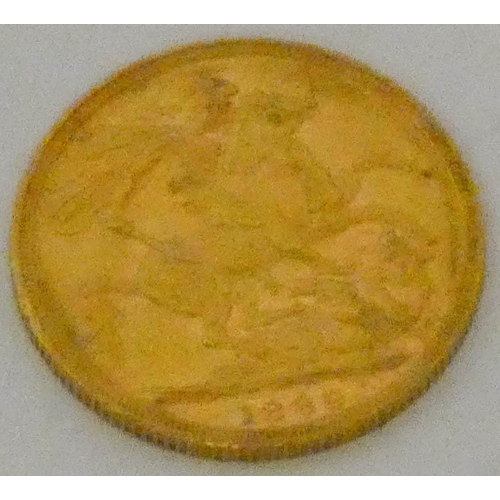 604 - Victorian gold sovereign - 1889