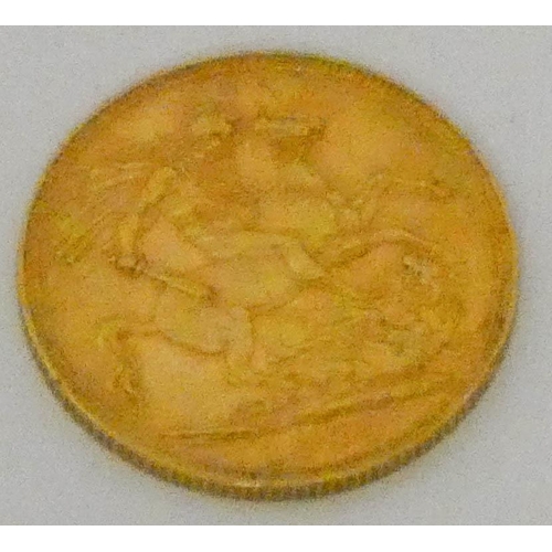 605 - Victorian gold sovereign - 1893