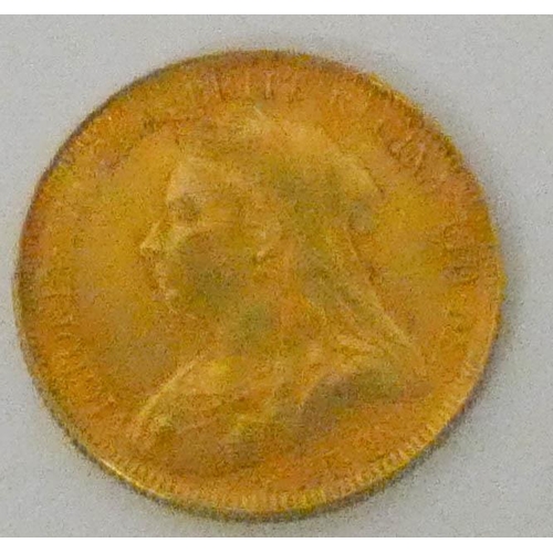 605 - Victorian gold sovereign - 1893