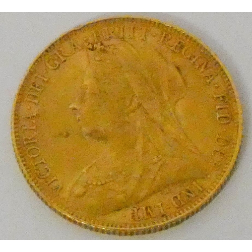 608 - Victorian gold sovereign 1898