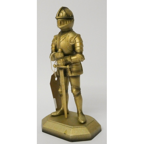 552 - A metal knight table lighter, 7.5