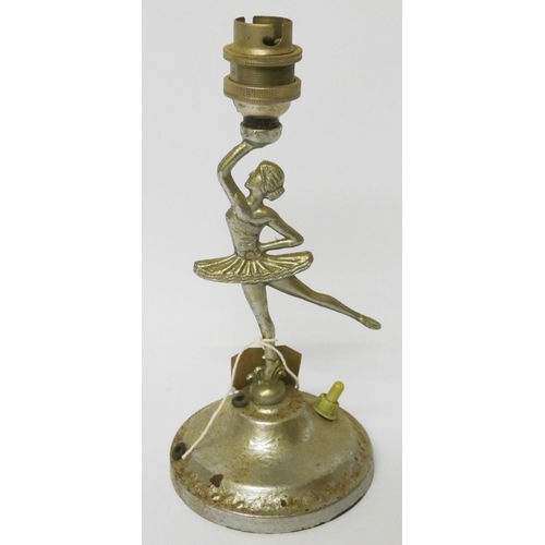 563 - A small ballet dancer figure table lamp, 9