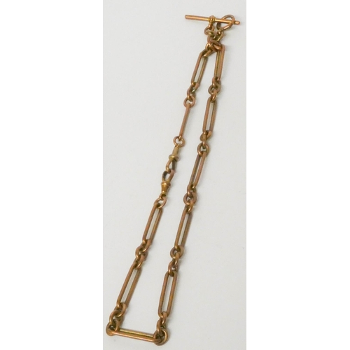 590 - Victorian 9ct gold watch Albert chain, 57.7 grams