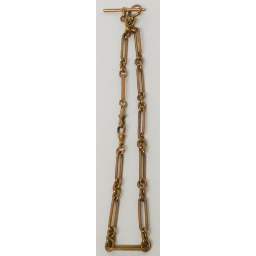 590 - Victorian 9ct gold watch Albert chain, 57.7 grams