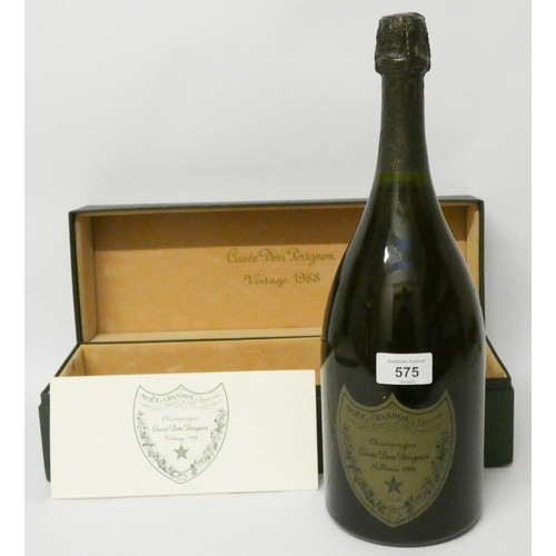 575 - Magnum of Moet Chandon Dom Perignon vintage 1988 champagne in original box with certificate