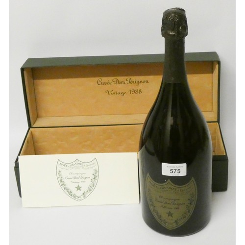 575 - Magnum of Moet Chandon Dom Perignon vintage 1988 champagne in original box with certificate