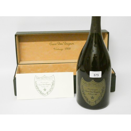 575 - Magnum of Moet Chandon Dom Perignon vintage 1988 champagne in original box with certificate