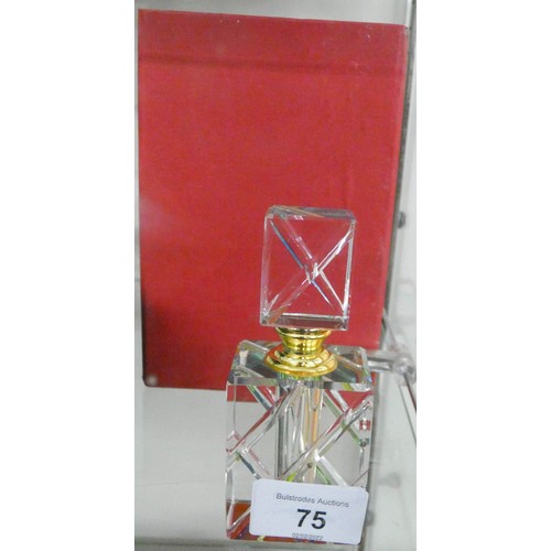 89 - A plain glass perfume bottle