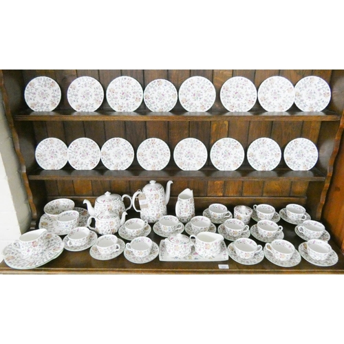 227 - Minton Haddon Hall patterned china tea set of 60 pieces