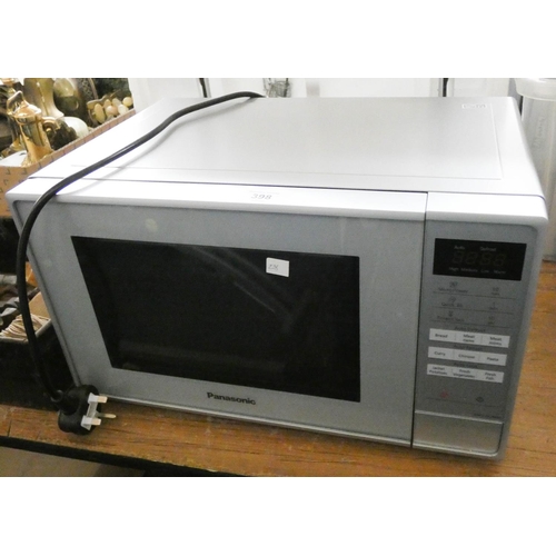 398 - Panasonic microwave oven in silver case