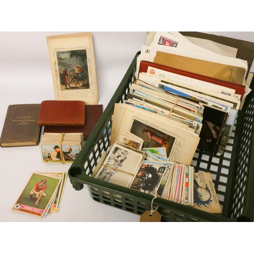 82 - Various old cigarette cards, postcards etc