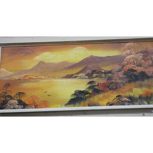 106 - oil painting of Lake District Ullswater scene, signed Nick Tomlinson