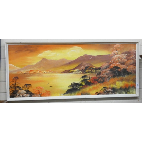 106 - oil painting of Lake District Ullswater scene, signed Nick Tomlinson