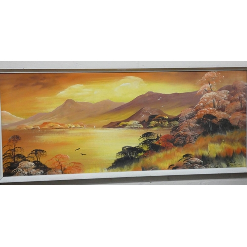 106 - oil painting of Lake District Ullswater scene, signed Nick Tomlinson