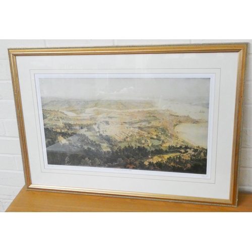 99 - A set of three signed limited edition gilt framed prints of Southampton scenes from an Edition of 50... 