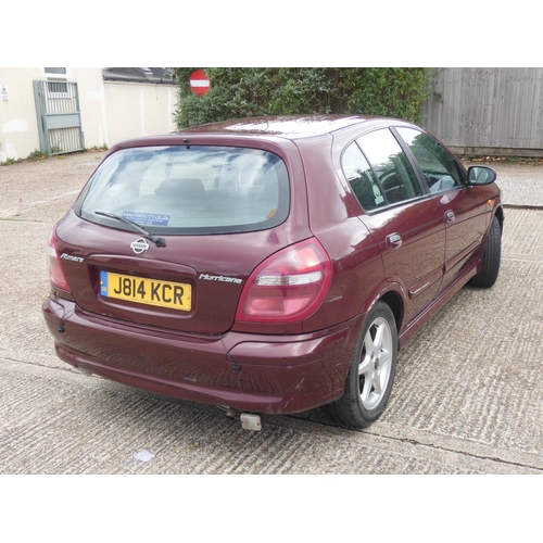 280 - Deceased estate sale - 2002 registered Nissan Almera in red, petrol car - MOT expired in 2018, is in... 