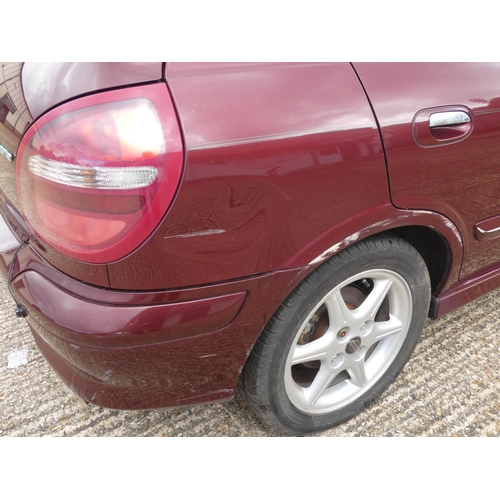 280 - Deceased estate sale - 2002 registered Nissan Almera in red, petrol car - MOT expired in 2018, is in... 