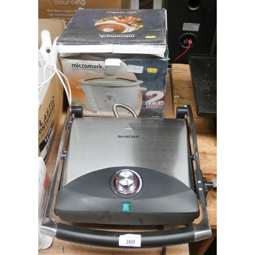 309 - A Micro Mark slow cooker and a Silver Crest griller