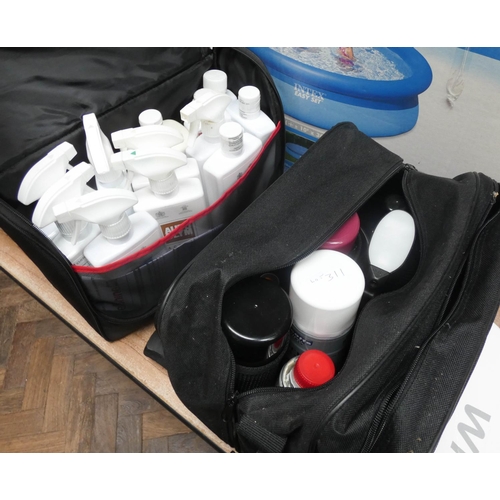 311 - Two car care kits in carrying cases, one is a part set