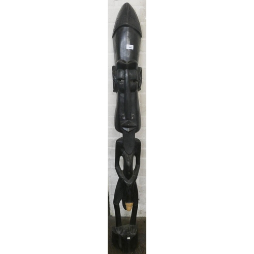 341 - Tall approximately 5' African fertility mask/model