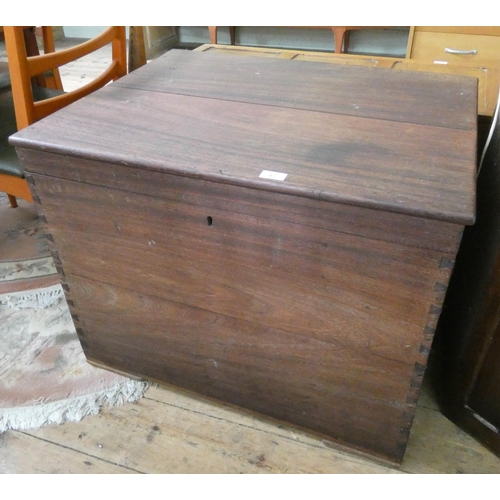 92 - A large teak blanket storage chest, 31