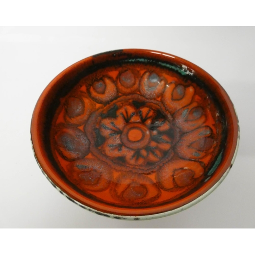 537 - A Poole pottery Delphis shallow footed bowl, shape number 38