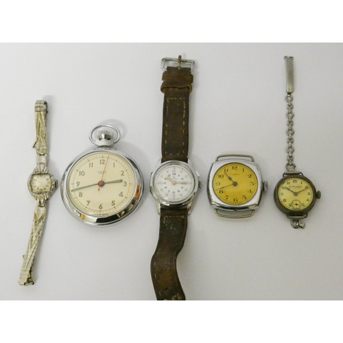 344 - A collection of vintage watches to include Olympic, Cyma, Thomas Russell etc.