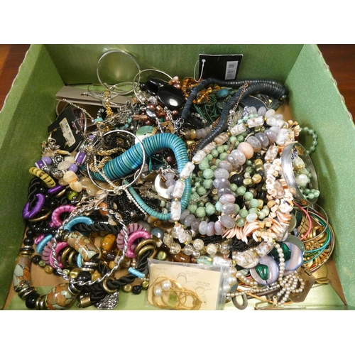 335 - A large collection of ladies costume jewellery to include bangles, necklaces etc