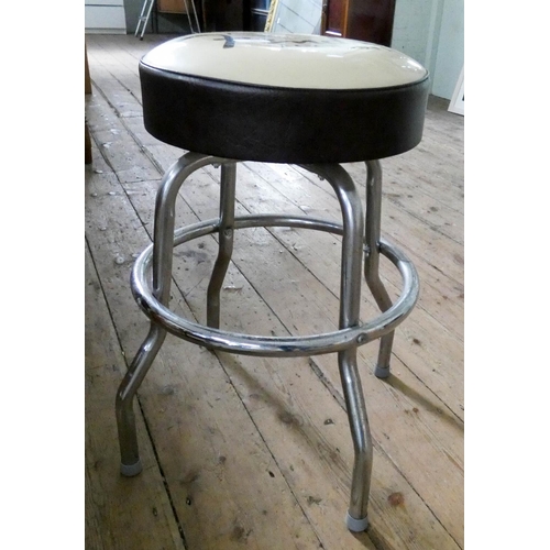 101 - A chrome framed kitchen stool