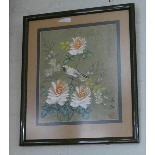 116 - Six assorted framed Japanese prints, birds, flowers etc