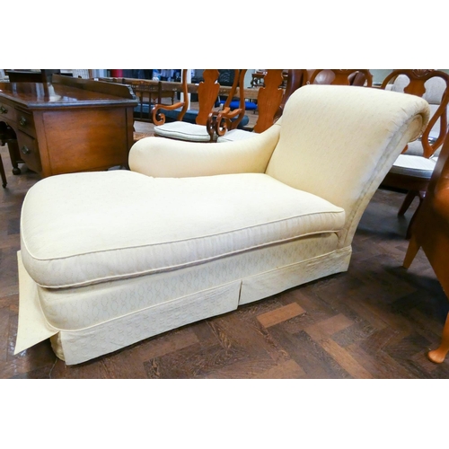 177 - A cream upholstered Victorian style day bed