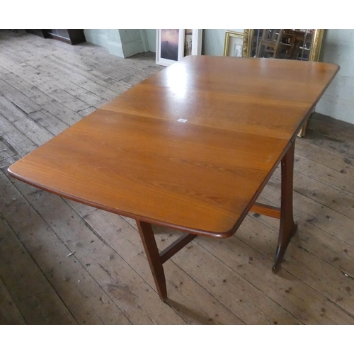 99 - A modern teak drop leaf dining table, 3' wide