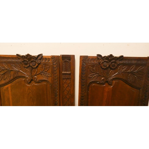 265 - A pair of French carved oak panel doors