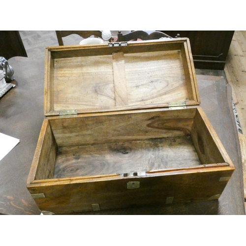 345 - A small brass bound camphor wood chest, 22