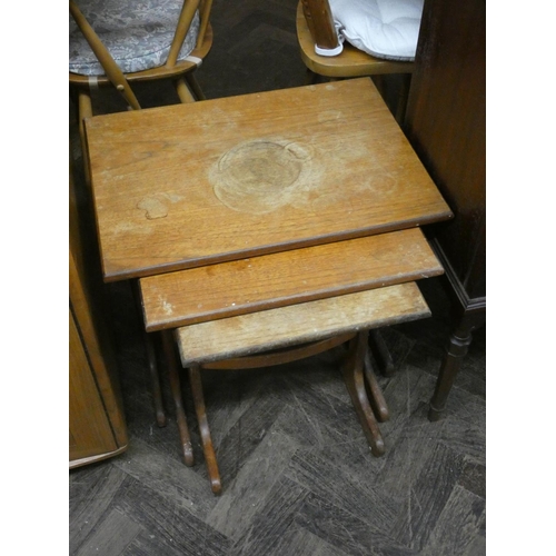 59 - A nest of three 1960's teak coffee tables in the GPlan style (need a polish)