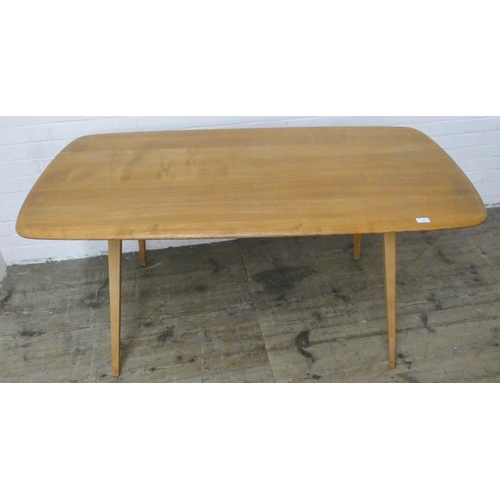 1 - An Ercol light elm dining table, 5' x 2'6