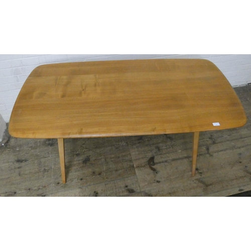 1 - An Ercol light elm dining table, 5' x 2'6